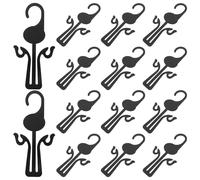 EXAOMBLE Lot de 20 Crochets à Chaussures en Plastique PP Noir, Installation Facile sans Outils, Design Unique et Élégant pour Organiser Chaussures et Sandales Mur