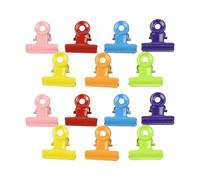 EXAOMBLE Lot de 20 Pinces Métalliques Colorées Petites, Réutilisables Prise Ferme, Construction Solide, pour Recettes et Paquet la Maison L'école Couleur Aléatoire