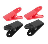 EXAOMBLE Lot de 4 Clips de Sécurité pour Tapis de Course Pince de Remplacement Noire et Rouge Accessoires Universels pour Arrêt D’Urgence Serrage-Câble Robuste Compatible Plupart des