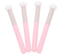EXAOMBLE Lot de 4 Éponges Correctrices Tête Champignon en Mousse Rose, Faciles à Saisir, pour Estomper Poudre et Correcteurs, pour Maquillage Quotidien