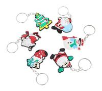 EXAOMBLE Lot de 48 Porte-clés de Noël Créatifs en Silicone, Pendentif Chic et Présent pour Fête et Décoration de Voiture Pendant les Vacances Plusieurs styles