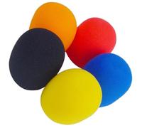 EXAOMBLE Lot de 5 Coussins de Microphone en Éponge Respirante, Bonnettes Anti-vent pour Microphone, Effet pour Voix, Adaptés pour Salle de Conférence Couleur Aléatoire Plusieurs styles