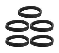 EXAOMBLE Lot de 5 Supports de Micro Antidérapants Noirs Ø 50 Mm, Anneaux de Protection Anti-roulis pour Microphones sans Fil, Housses Anti-chute pour Karaoké, Conférences et Spectacles