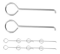 EXAOMBLE Lot de 50 Crochets en Acier Inoxydable pour Retrait Bonde, Accessoires Salle de Bain Robustes pour Levage et Nettoyage Facile