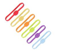 EXAOMBLE Lot de 6 Anneaux Marqueurs en Silicone pour Verres à Vin, Matériel Flexible, Couleurs Vives, pour Fête Cocktail et Éviter les Confusions de Boissons
