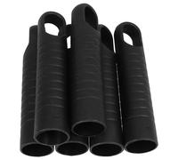 EXAOMBLE Lot de 6 Poignées de Rechange Noires en Pp pour Manche de Balai Serpillère, Grip Antidérapant Garantissant une Prise Sécurisée pour Nettoyage à Domicile
