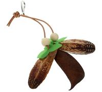 EXAOMBLE Mâcher pour Oiseaux en Bois Résistant à l'usure, Stimule L'enthousiasme du Perroquet la Cage, Naturel Suspendu pour Perroquets