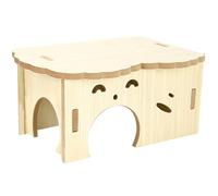 EXAOMBLE Maison en Bois pour Hamster Petite Taille Cachette Naturelle en Bois Non Traité Habitat Sécurisé et Confortable pour Cochons D’Inde et Souris Cachette de Repos pour Petits