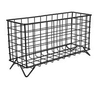 EXAOMBLE Mangeoire Lapin Exaomble en Fer Noir RâTelier À Foin Durable pour Lapins Cochons d'Inde Et Petits Animaux Capacité 10.8X5.9X3.5 Pouces ContrôLe De L'Alimentation Et Enrichissement