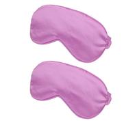 EXAOMBLE Masque de Sommeil en Soie pour Garçon et Filles et Adultes Bloque la Lumière 2 Pièces Cache-œil Ombré Double Face, Pourpre, Bandeau Flexible et Réglable pour Dormir Sieste