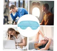 EXAOMBLE Masque Gel Yeux Rafraîchissant Réutilisable pour Sommeil Compresse Chaude Froide Durable Soulagement et Maux Tête Patch Confort Bleu