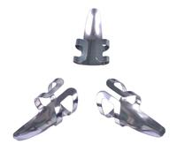 EXAOMBLE Médiators pour Guitare Basse 9 Pièces en Acier Inoxydable Taille Moyenne Protection des Ongles et Contrôle Précis pour Fingerstyle