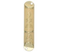EXAOMBLE Mezouza en Métal Parchemin, Décoration Murale Juive pour Porte d'Entrée, Ornement Compact pour Protection et Sanctification Intérieure