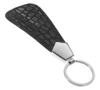 EXAOMBLE Mini Chausse-pied en Cuir Noir Accessoire Pratique pour Chaussures avec Porte-clés Portable pour Réduire la Flexion Adapté aux Seniors Maison Bureau