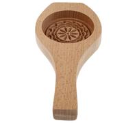EXAOMBLE Moule à Pâtisserie en Bois Motif Fleur Ronde Moule à Gâteau de Lune Écologique pour Pâtisseries Orientales Accessoire Cuisine Solide