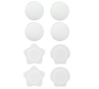 EXAOMBLE Moule en Silicone pour Miroir DIY 8 Pièces, Moules à Époxy Cristal pour Fabrication de Miroir, Matériau Silicone Flexible, Kit Complet pour Création Artistique Plusieurs Styles