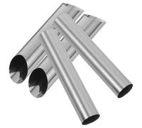 EXAOMBLE Moules à Cannolis et Tubes à Pâtisserie Acier Inoxydable Lot de 4 Formes Croissant et Corne pour Pains Moelleux et Cuisson Uniforme à Domicile