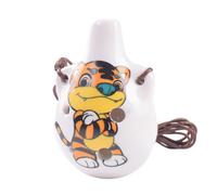 EXAOMBLE Ocarina en Céramique Motifs Animaux, Instrument de Musique Confortable à Tenir, Trous Doux Doigts, Décoration Sapin et Présent pour Débutants