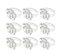EXAOMBLE Palettes de peinture pour nail art 100pcs Bague de palettes pour nail art support pour pigments pour mélanger les pigments pour le nail art DIY