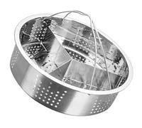 EXAOMBLE Panier Vapeur en Acier Inoxydable Argenté 1 Set pour Cuisson Variée de Légumes, Viandes et Fruits Cuisine avec Support Intégré