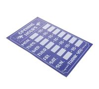 EXAOMBLE Panneau D’horaires D’ouverture Autocollant Réinscriptible Adhésif Puissant, Format Épais 03 Bleu, Résistant au Soleil et Anti-décoloration, pour Enseignes Commerciales et Magasins