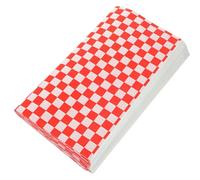 EXAOMBLE Papier D'emballage Alimentaire à Carreaux Rouge, Résistant Graisse et Imperméable, 100 Feuilles pour Sandwichs, Frites et Pique-niques