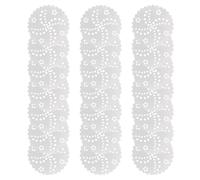 EXAOMBLE Papier Vapeur Rond Blanc Perforé pour Cuisson Vapeur à Domicile, Résistant à L'huile L'eau, Compatible Four et Micro-ondes, Lot de 500 Pièces en Silicone