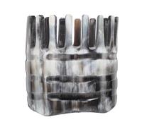 EXAOMBLE Peigne de Massage en Corne Naturelle Beige, Compact 1 Pièce, Peigne à Points D'acupuncture pour Cuir Chevelu, Stimulation Circulation Sanguine, Soin Cheveux et Relaxation du Crâne