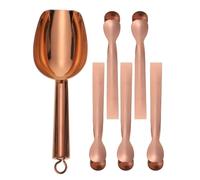 EXAOMBLE Pelle à Copeaux en Acier Inoxydable et Pinces à Glaçons Multifonctionnelles, pour Camping, Cocktails et Café Glacé, Design Simple et Matériau Solide