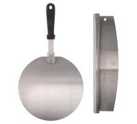 EXAOMBLE Pelle à Pizza Ronde en Acier Inoxydable 2pcs avec Manche Plastique Ergonomique Résistant la Déformation pour Préparation de Pizzas Maison