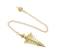 EXAOMBLE Pendentif Cône En Métal Spiralé Creux, Ornement De Divination Doré, Bijou Conique Léger En Fer, Accessoire Unisexe Pour Cérémonie, Décoration Intérieure Unique