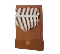 EXAOMBLE Piano à Doigts en Bois Marron à 17 Touches pour Débutants, Kalimba Portable Son Clair et Design Pratique, Instrument pour Apprendre la Musique