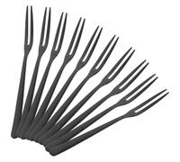 EXAOMBLE Pics à Fruits Réutilisables Acier Inoxydable 2 Dents 10 Pièces 5.4 Pouces pour Repas Festifs Hôtels Bars Karaokés