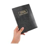 EXAOMBLE Planner Notebook Portable PU Cover With Weekly Monthly Calendar For Professionals Students Entrepreneurs Daily Organizer