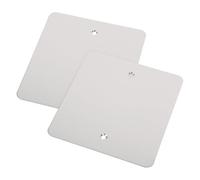 EXAOMBLE Plaques Murales Lot de 2pcs pour Prises Électriques en Acier Inoxydable Argenté Faciles à Installer pour Cacher les Ouvertures de Boîtes les Applications de Câblage