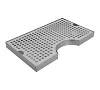 EXAOMBLE Plateau de Récupération Anti-Gouttes en Acier Inoxydable 304, Bac d'Égouttage en U pour Tireuse à Bière, Accessoire pour Machine à Fût, Nettoyage Simple, Adapté aux Bars et