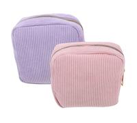 EXAOMBLE Pochette Menstruelle avec Compartiments Internes en Velours Côtelé Lot de 2, Grosse Capacité Confortable et Discrète pour Filles et Femmes pour L'école Voyages