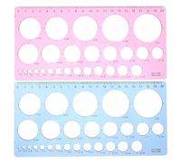 EXAOMBLE Pochoirs Ronds Loisirs Créatifs 2pcs en Plastique Léger et Résistant pour École et Bureau Design Créatif et Apparence Unique