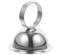 EXAOMBLE Porte-numéro de Table Mariage en Métal Argenté, Support Stable de Demi-Cercle, pour Décorations de Maison et Cartes de Visite