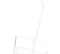 EXAOMBLE Présentoir à Livres en Acrylique Transparent pour Table, Support de Rangement Compact, Surface Lisse Facile à Nettoyer, Design L Incliné, pour Bureau et Bibliothèque