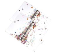 EXAOMBLE Protège-cahier Paillettes 2pcs en Plastique Transparent pour École et Bureau, Couverture Classeur à Anneaux, Protège Carnet de Liaison Résistant et Esthétique