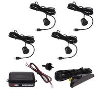 EXAOMBLE Radar de Recul pour Voiture Capteur de Stationnement Noir en Plastique, Système D'alarme Vocal Réel Garantissant Un Stationnement Sécurisé