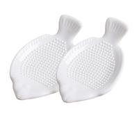 EXAOMBLE Râpes à Ail en Céramique Facile à Nettoyer Broyer Lot de 2 Forme Poisson, Accessoire la Cuisine Pratique pour Fruits et Légumes