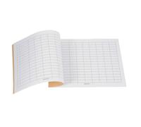 EXAOMBLE Registre Comptable Vierge Cahier à Carreaux pour Gestion des Entrées et Sorties d'Inventaire, Format Paysage Recto-Verso, Usage Professionnel et Scolaire