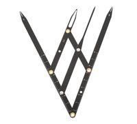 EXAOMBLE Règle de Positionnement des Sourcils et Ratio D'or en Acier Inoxydable Noir Taille Ajustable Maquillage Précis et Facile à Utiliser