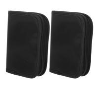 EXAOMBLE Sacoche Diabétique Portable et Compartiments Multiples avec Poche Intérieure Noire 2pcs en Polyester pour Organisation Rapide en Voyage ou Déplacements Quotidiens