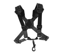 EXAOMBLE Sangle de Saxophone Double Épaule Réglable Noire Harnais Confortable pour Sax Ténor et Alto Support Ergonomique pour Soulager la Pression des Épaules et Répartir Poids