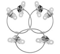 EXAOMBLE Sangles de Sécurité Kit 3 Sets en Acier Inoxydable pour Meubles Argenté Vis Autoforeuses et Chevilles, Anti-basculement pour Garçon et Filles et Meubles