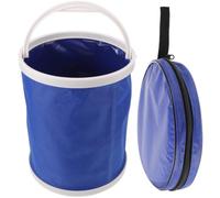 EXAOMBLE Seau à Eau Pliable Portable 13l en Toile et Abs, Gain de Place, pour Nettoyage et Transport en Camping ou Plein Air
