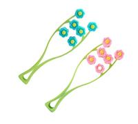EXAOMBLE Set de 2 Rouleaux de Massage Facial de Fleur en Pp, Masseurs Multifonctions Créatifs pour Modifier Contours du Visage, Outil Chic pour Soins de Beauté Couleur Couleur Aléatoire